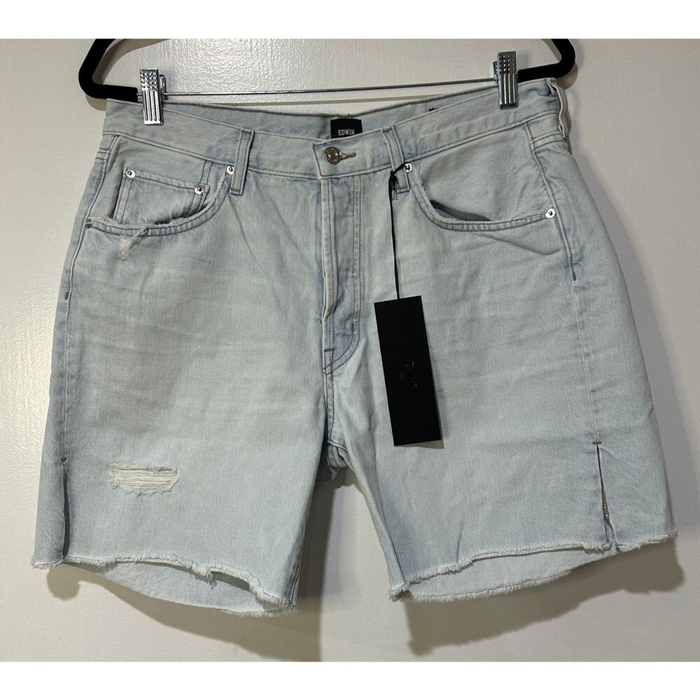 Edwin Cai Short 7" Inseam Daydream Plus Size 32 NWT Side Slits Anthropologie